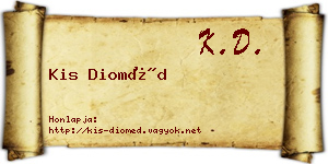 Kis Dioméd névjegykártya